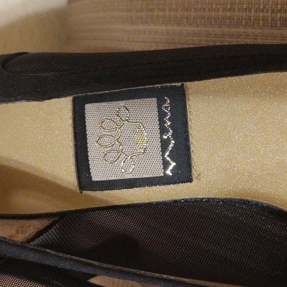 Nina Black Mesh and Beaded Pumps - Picture 3 of 10